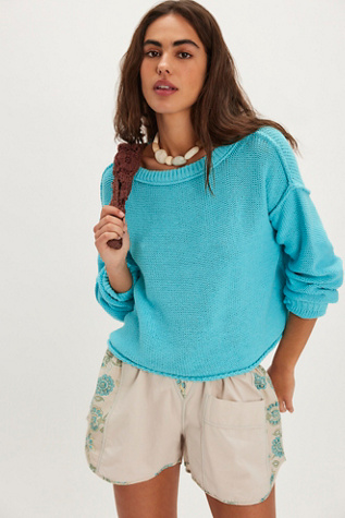 Inside Out Pullover by Free People in Blue, Size: S