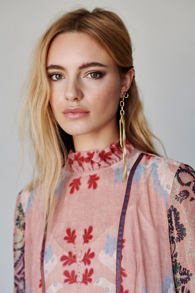 Feathers and Foliage Midi Dress #4