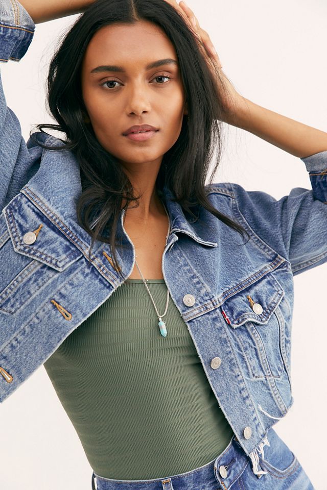 Levi’s Cutoff Crop Trucker Jacket #4