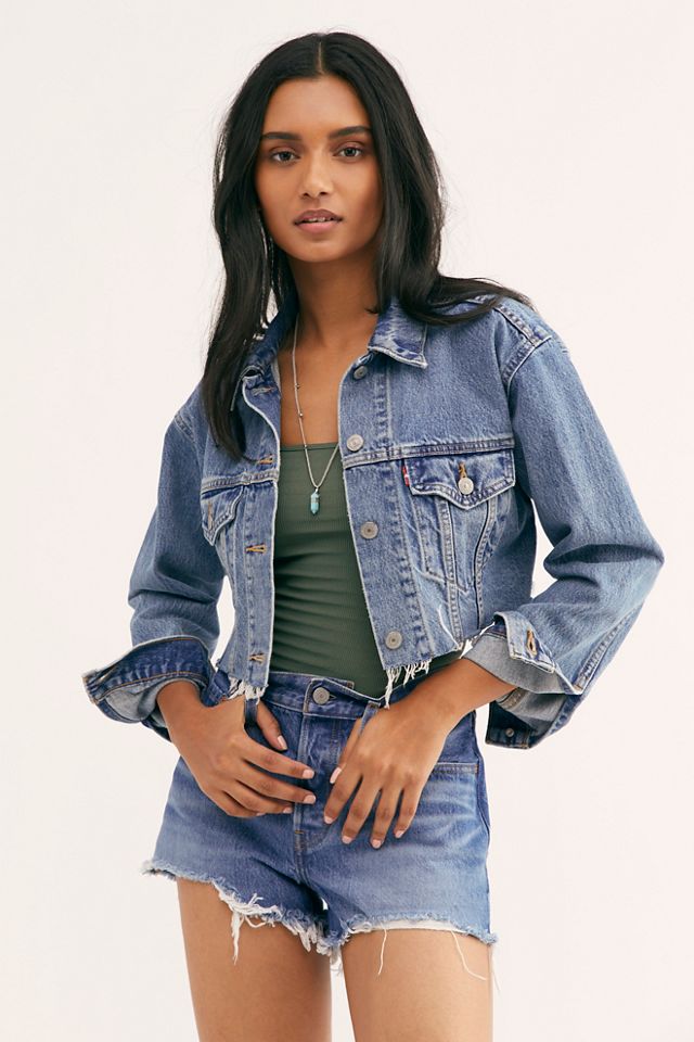Levi’s Cutoff Crop Trucker Jacket #1