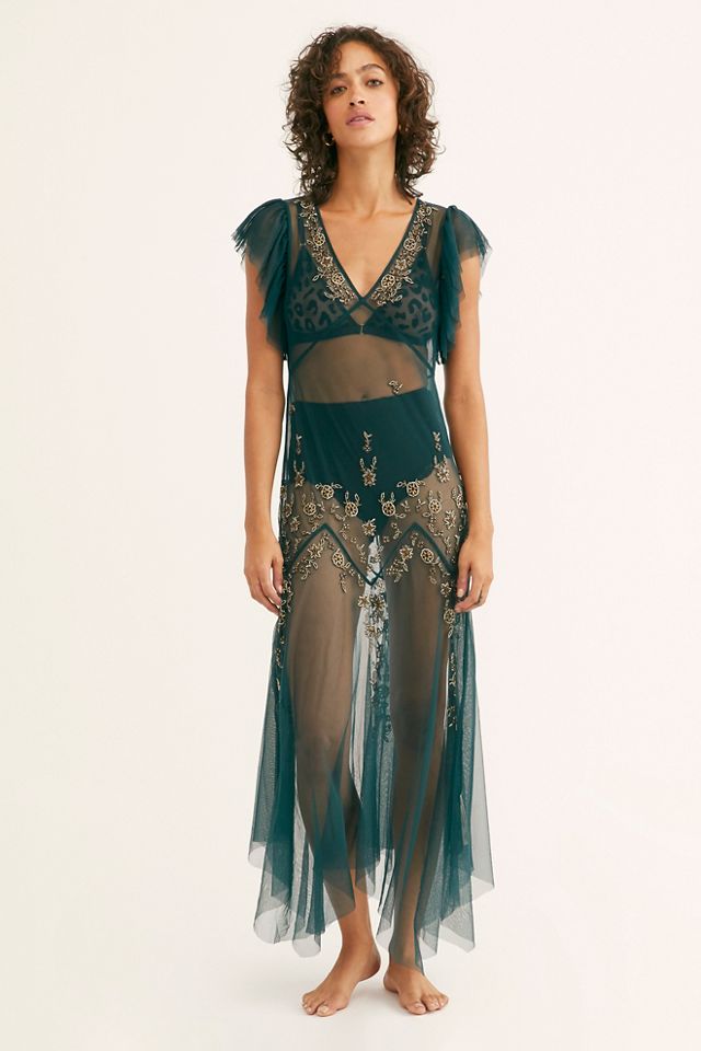 Free people store beaded slip dress