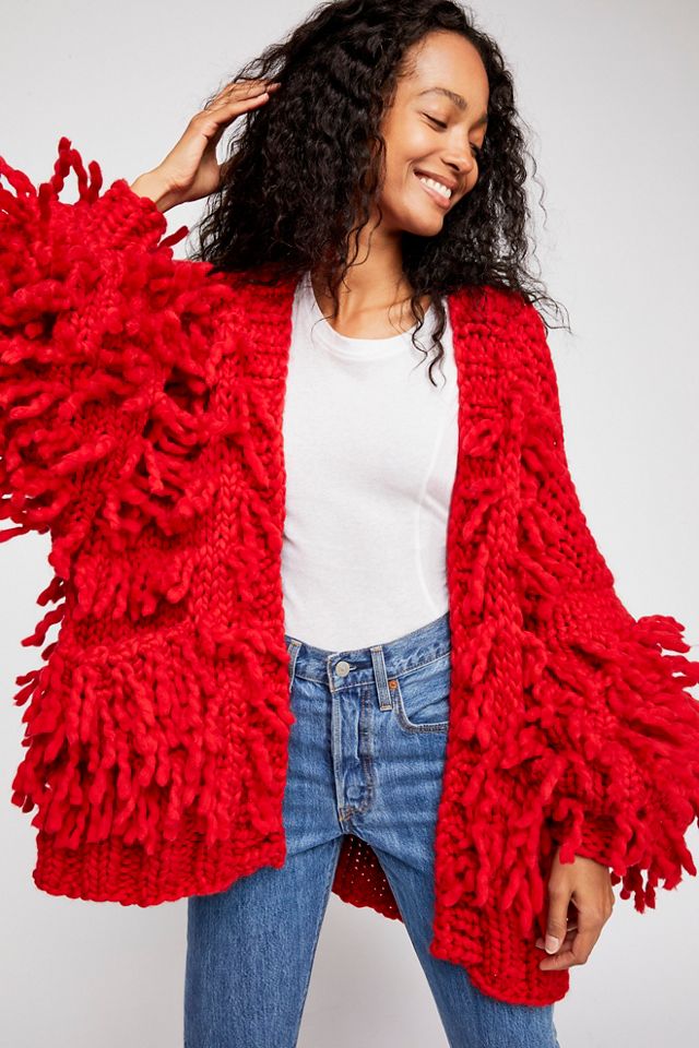 Free people 2025 fringe cardigan