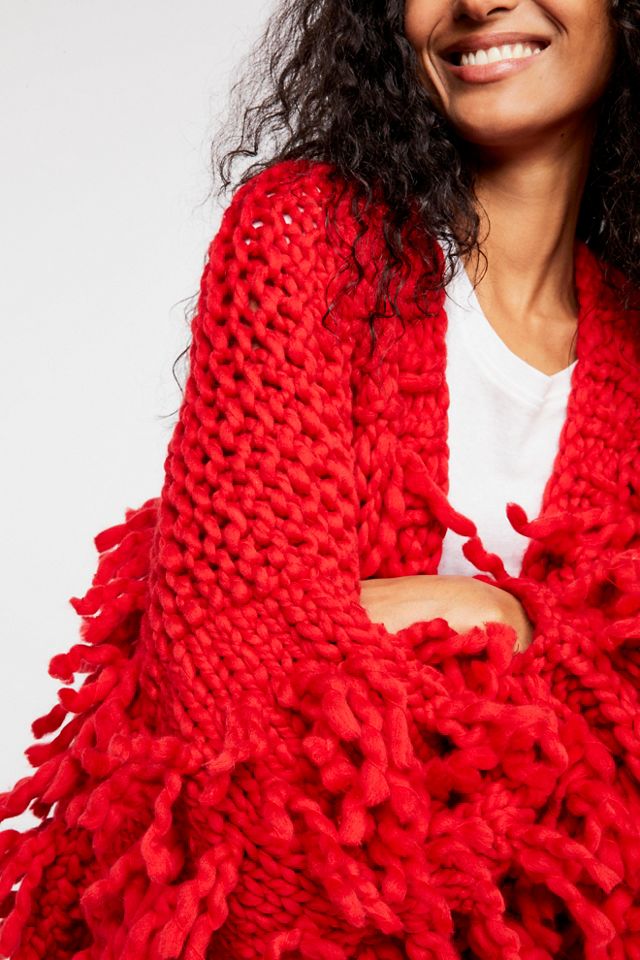 Fringe Sweater Coat #3