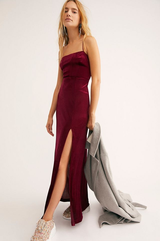 Free people velvet outlet maxi dress