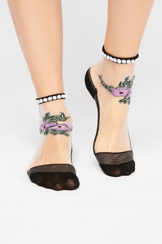 Pretty Petal Mesh Anklet #1
