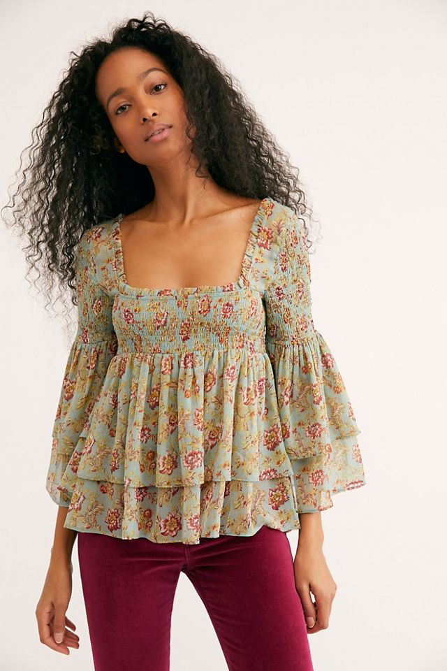 Golden Age Printed Top