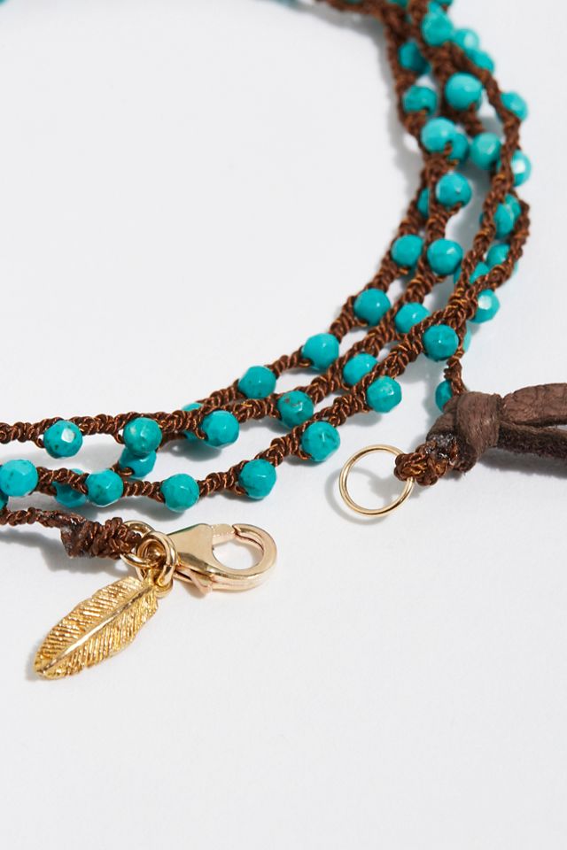 Turquoise Silk Bracelet #1