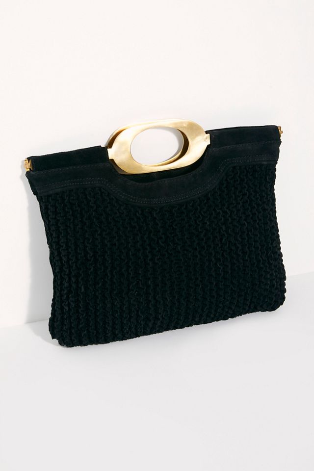 Pochette tissée en daim #1