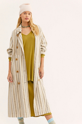 Sweet Melody Yarn Dyed Trench | Free People