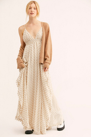 meredith gold foil maxi dress Bandage Strapless Foil Maxi Dress main image 1