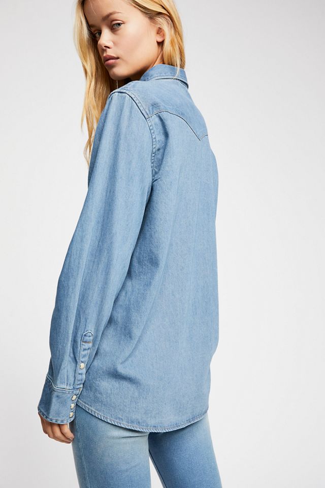 Wrangler Oversized Denim Western Shirt  #2