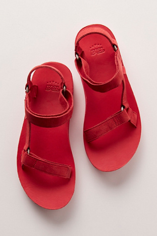 Teva red sales leather sandals