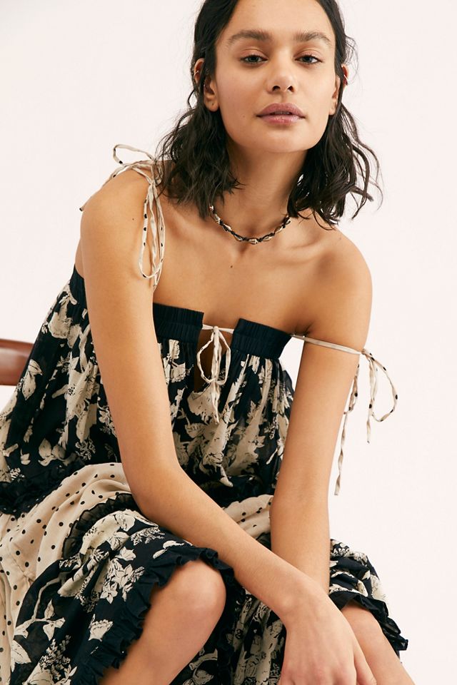 Anais Mixed Print Dress #1