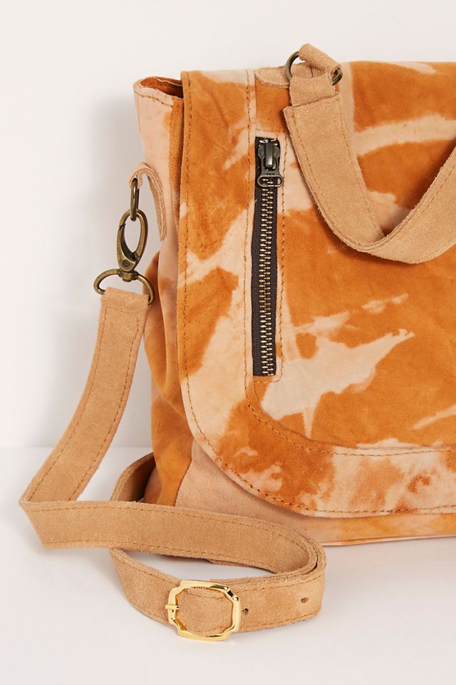 Tie Dyed Suede Satchel #2