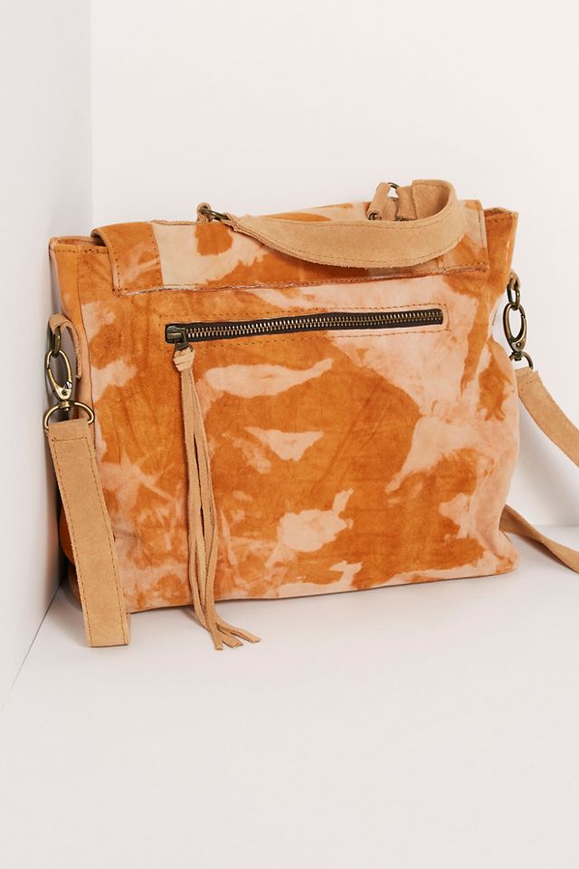 Tie Dyed Suede Satchel #3