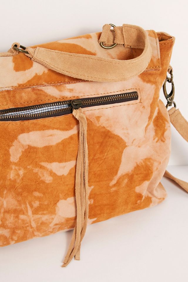 Tie Dyed Suede Satchel #4