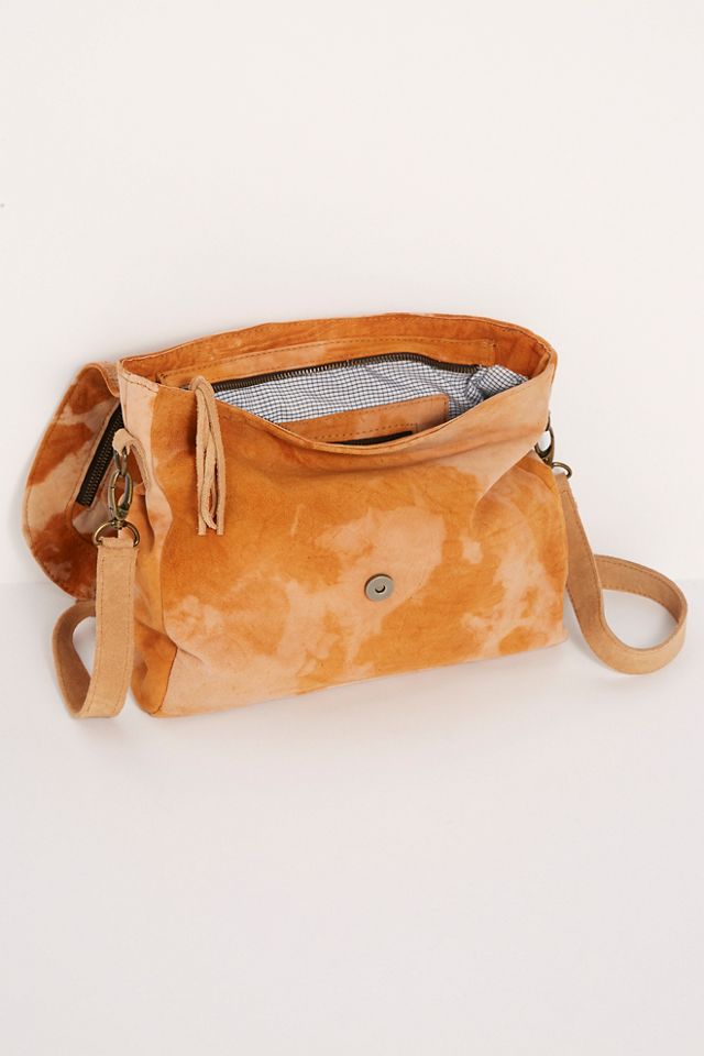 Tie Dyed Suede Satchel #5