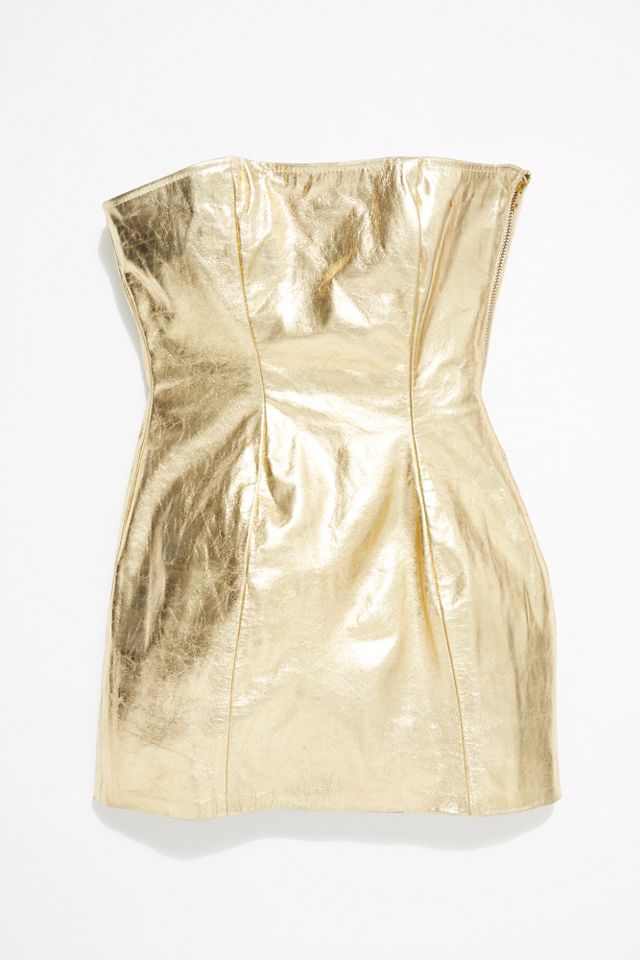 1980s gold dress Medium 1980s Gold Lamé Prom Dress Asymmetric Drop Waist