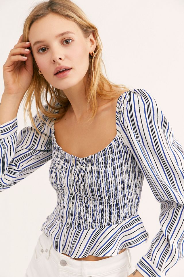 Cleobella Seville Striped Long Sleeve Top hotsell