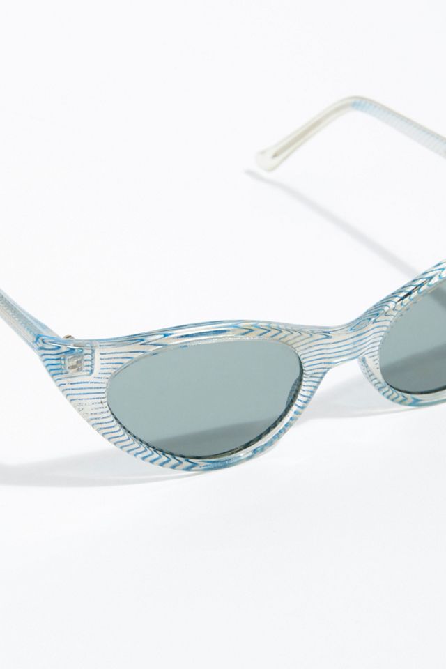 Vintage 1960s Blue Cat Eye Sunglasses #1