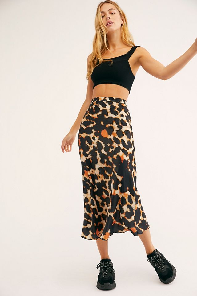 Kendall Satin Midi Skirt #1