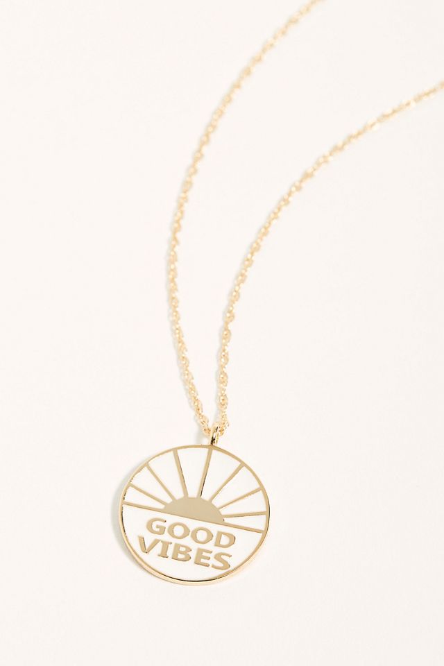 Enamel Pendant Necklace #1