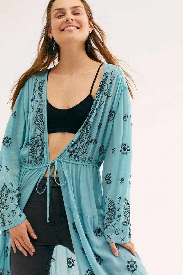 La Cienega Embroidered Kimono #2