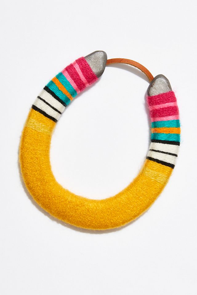 Yarnbombed Lucy Yarn Horseshoe #1
