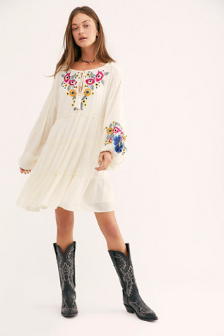 Prue Embroidered Mini Dress