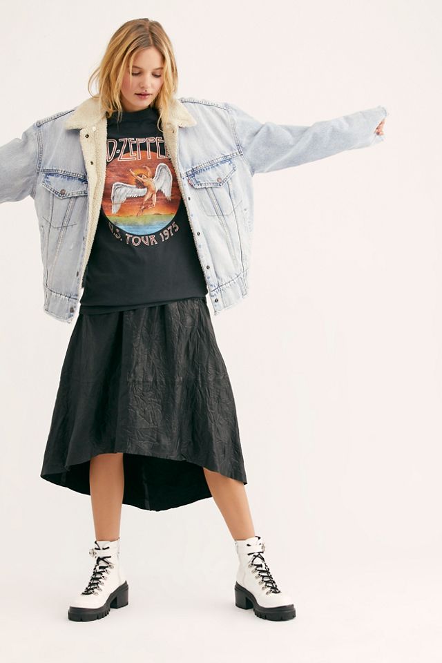 Joslin Cuir Midi Skirt #3