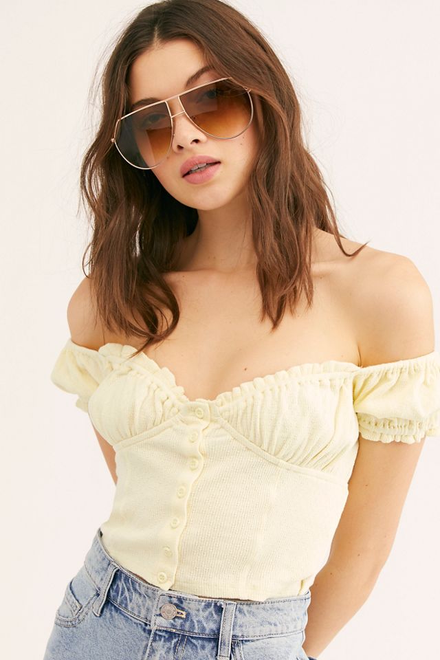 Emmanuelle Oversized Aviator Sunglasses #1