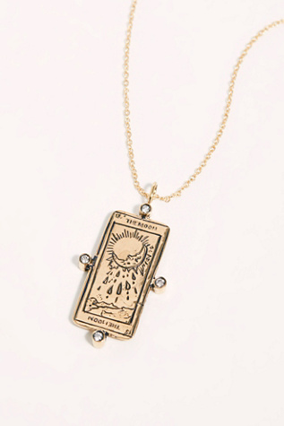 The Moon Tarot Card Necklace | Free People UK