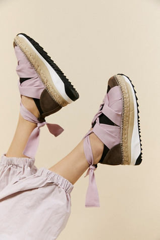 Chapmin Espadrille Trainer Shoe by FP Collection at Free People in Gravel Combo, Size: EU 38