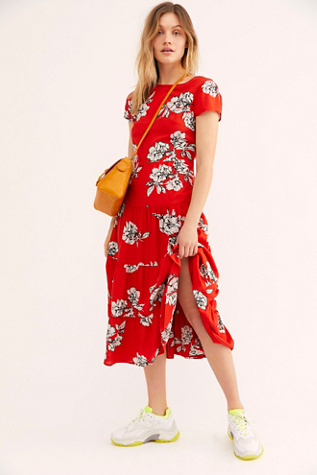 free people floral tiered dress