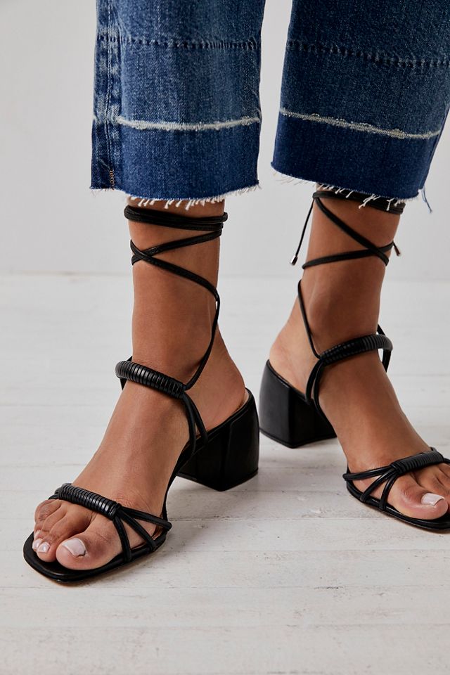 free people lace up heels