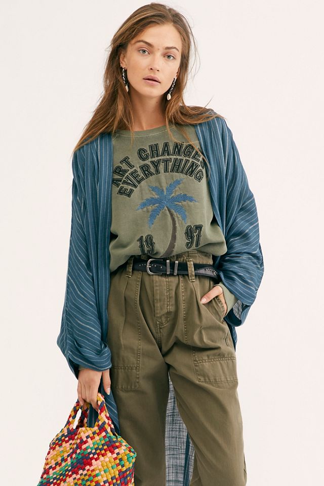 Beach House Stripe Kimono #1