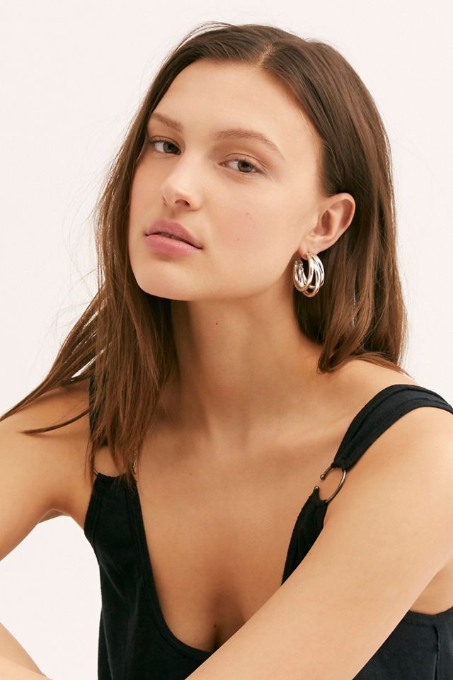 Three To Me Hoop Earrings