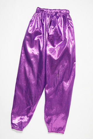 metallic track pants