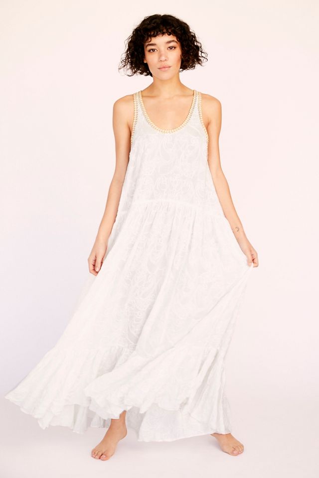 All The Feels Embroidered Maxi Slip