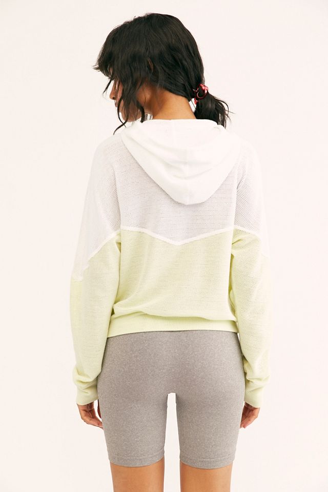 Mesh Color Block Hoodie #1