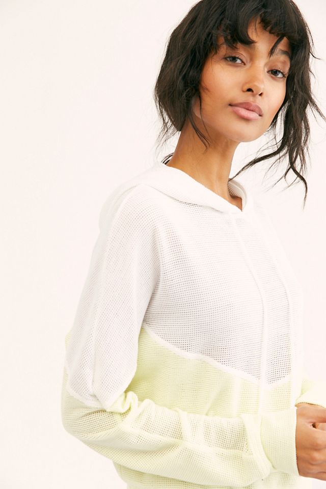 Mesh Color Block Hoodie #2