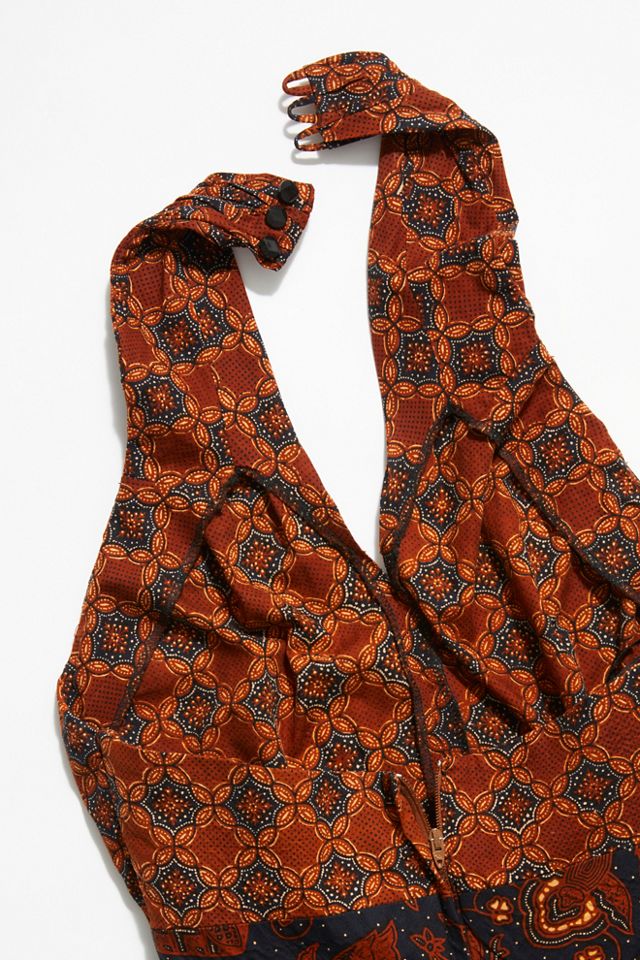 Vintage 1970s Patchwork Print Dress #3