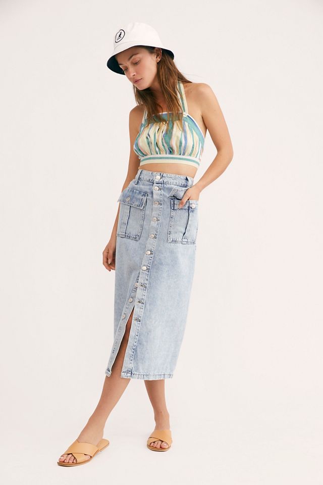 Ava Denim Midi Skirt | Free People