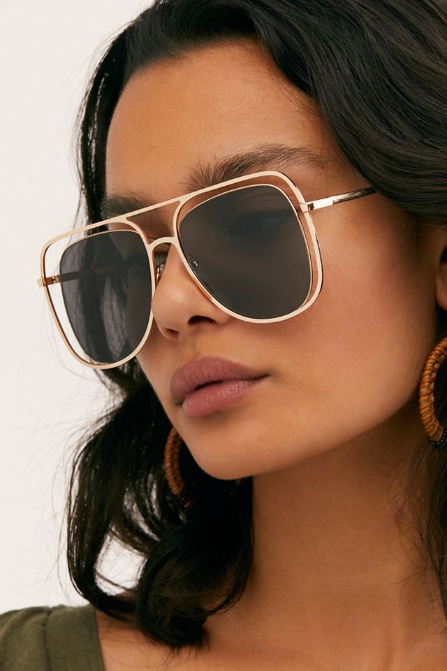 Stevie Oversized Aviator Sunglasses