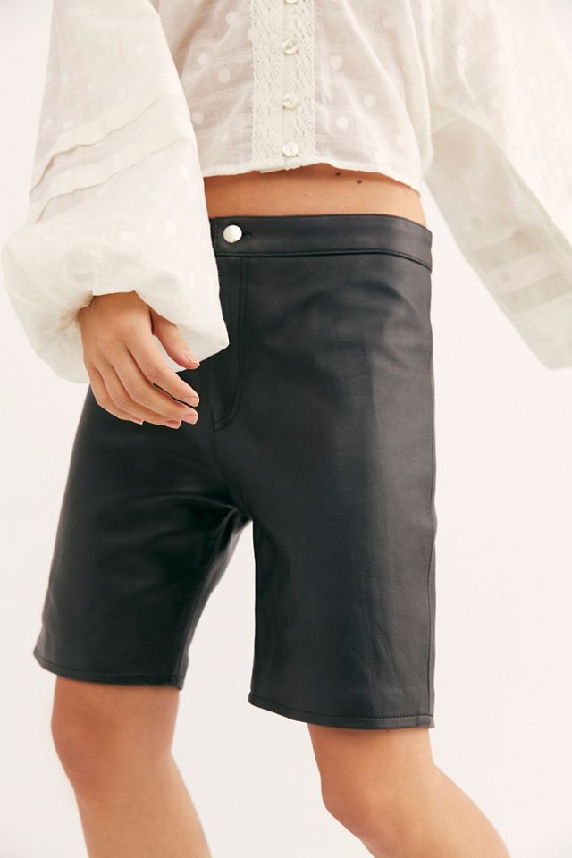 Hailey Leather Bike Shorts #3