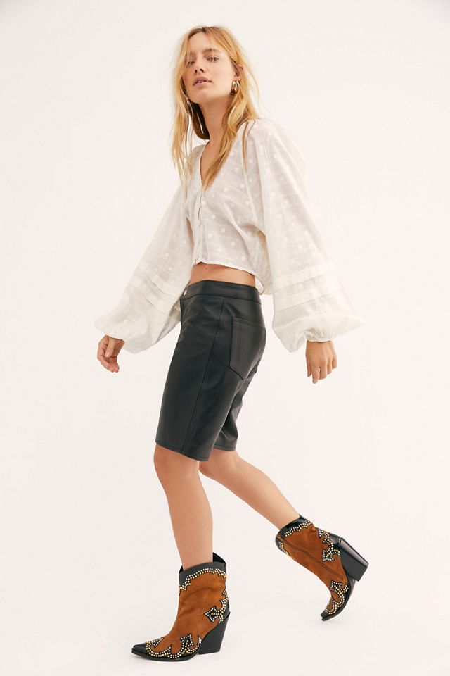 Hailey Leather Bike Shorts #4