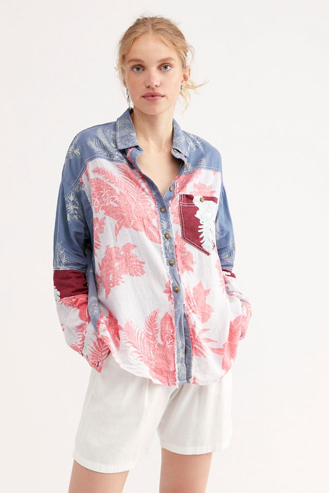 We The Free Chasing Waves Buttondown  #1