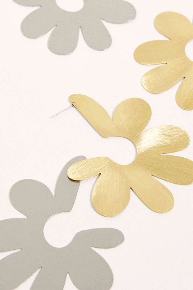 Daisy Garden Hoop Earrings #1