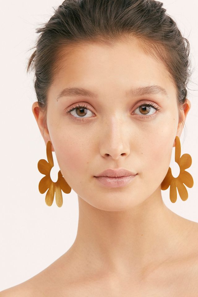 Daisy Garden Hoop Earrings