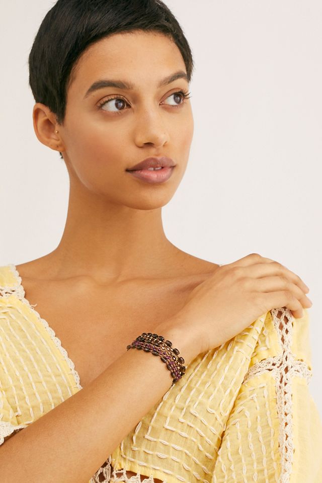 14k Smokey Quartz Wrap Bracelet #3